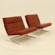 2 Easy Chairs Model BO 561 by Preben Fabricius & Jorgen Kastholm for BO-EX 1960s