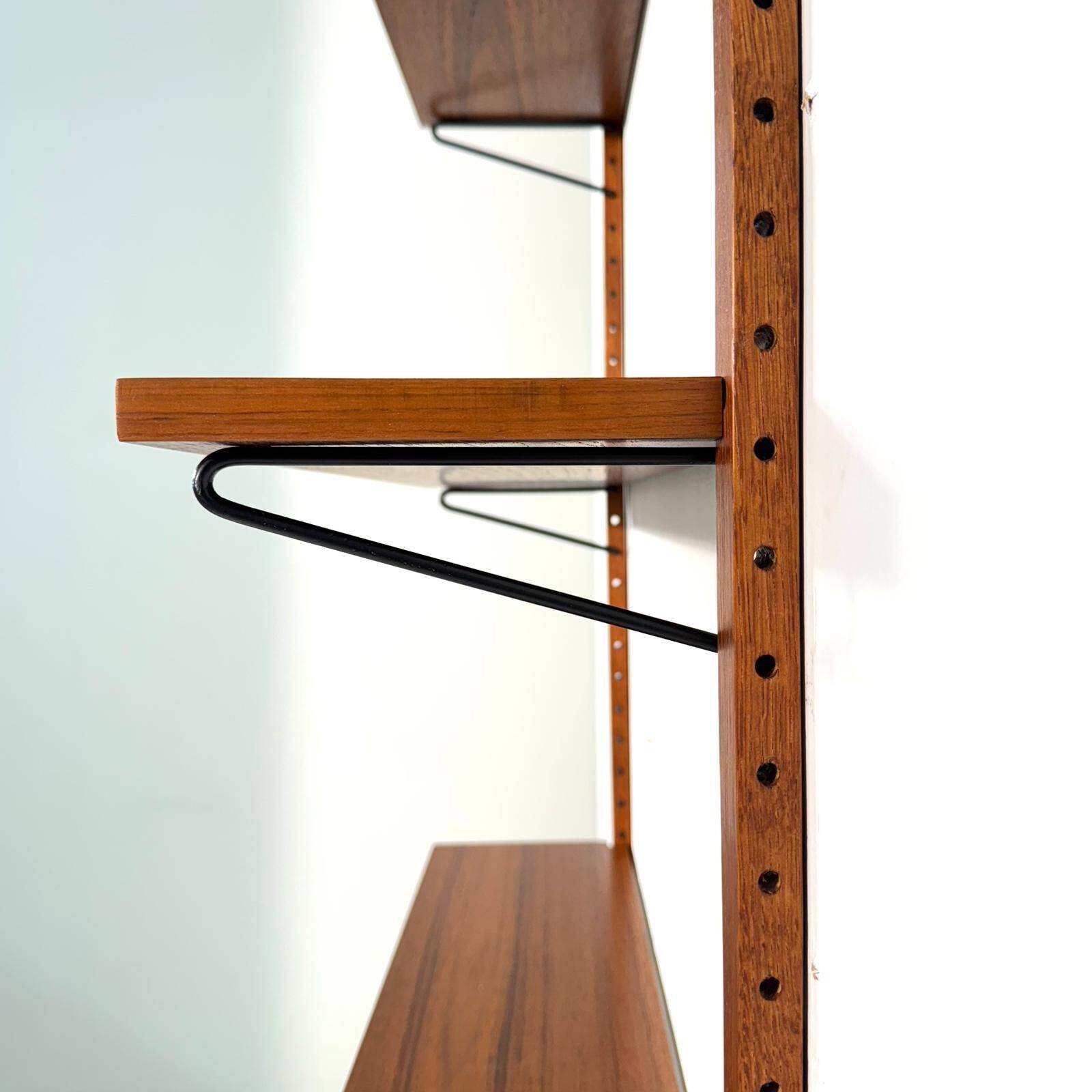 Danish Mid Century Teak Shelving System | Set of 3 Wall Shelves | Scandinav