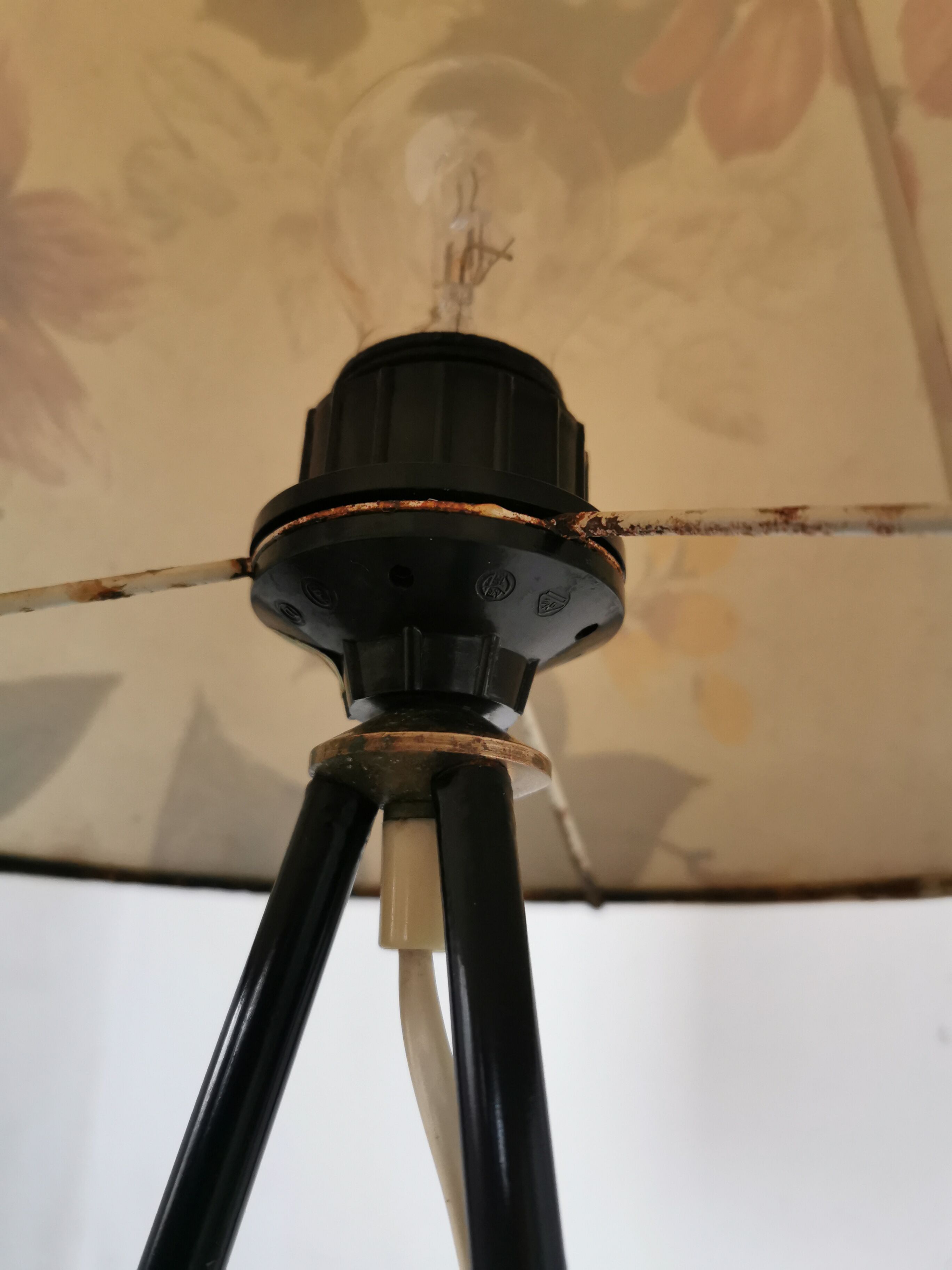Vintage tripod floor lamp