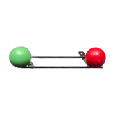Patère deux boules vintage porte manteau ancien