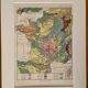 Old geological France map from 1921