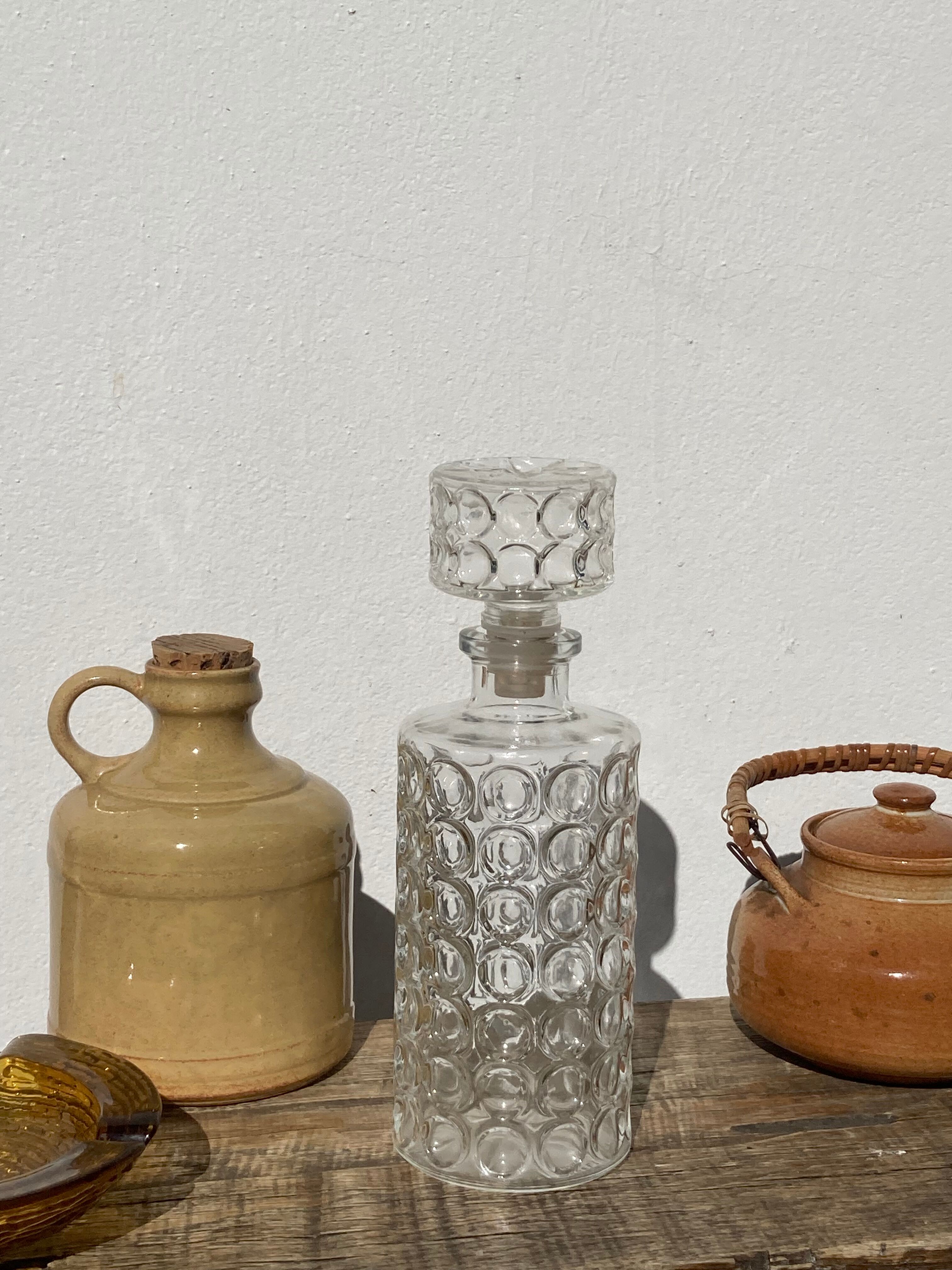 Vintage round whisky decanter