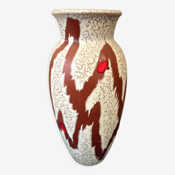 Vintage ceramic vase west germany enamels