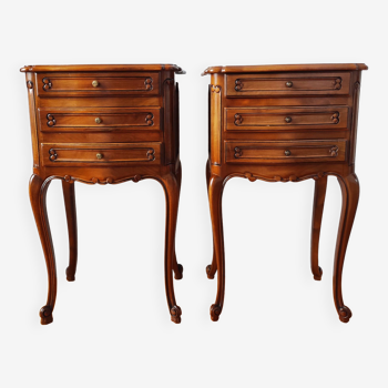 Pair of Louis XVI style bedside tables