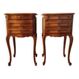 Pair of Louis XVI style bedside tables