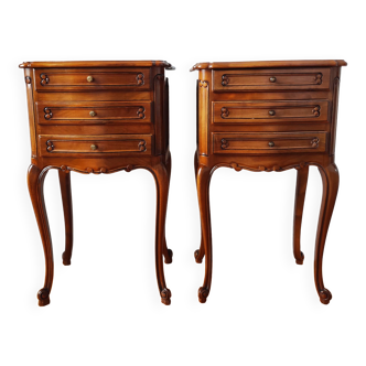 Pair of Louis XVI style bedside tables