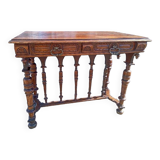 Small table / desk 2 drawers Henri II style