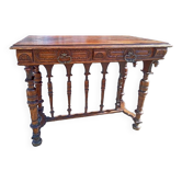 Small table / desk 2 drawers Henri II style