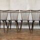 Series of 6 chairs bistro Baumann Model Menuet from the 1960s