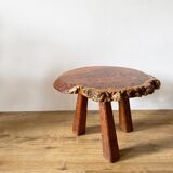 Brutalist solid wood coffee table