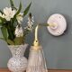 Vintage cut glass tulip wall light