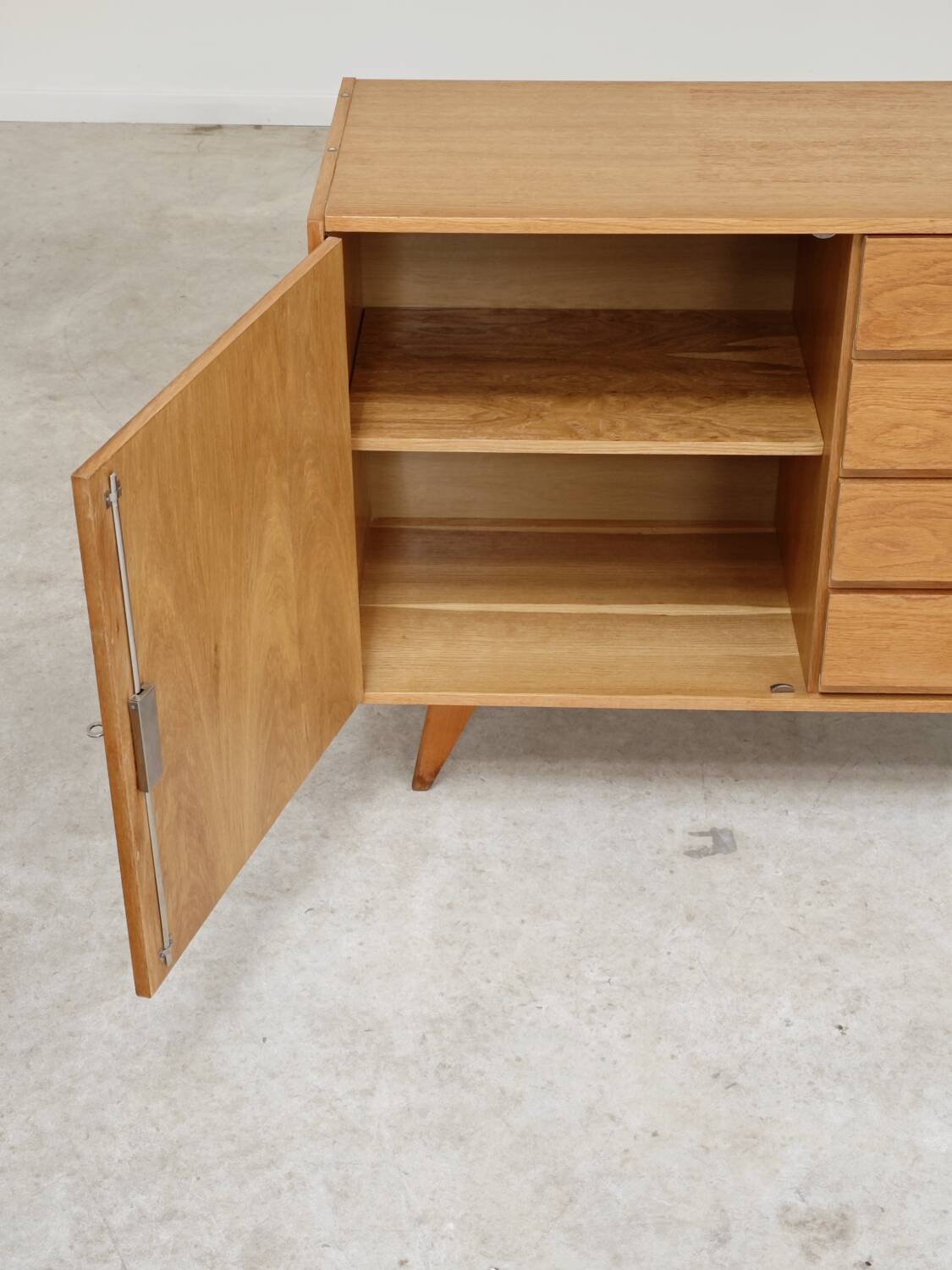U-458 oak sideboard by Jiri Jiroutek for Interier Praha 1960