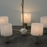 Lustre suspension Vintage Design Perplex 5 feux