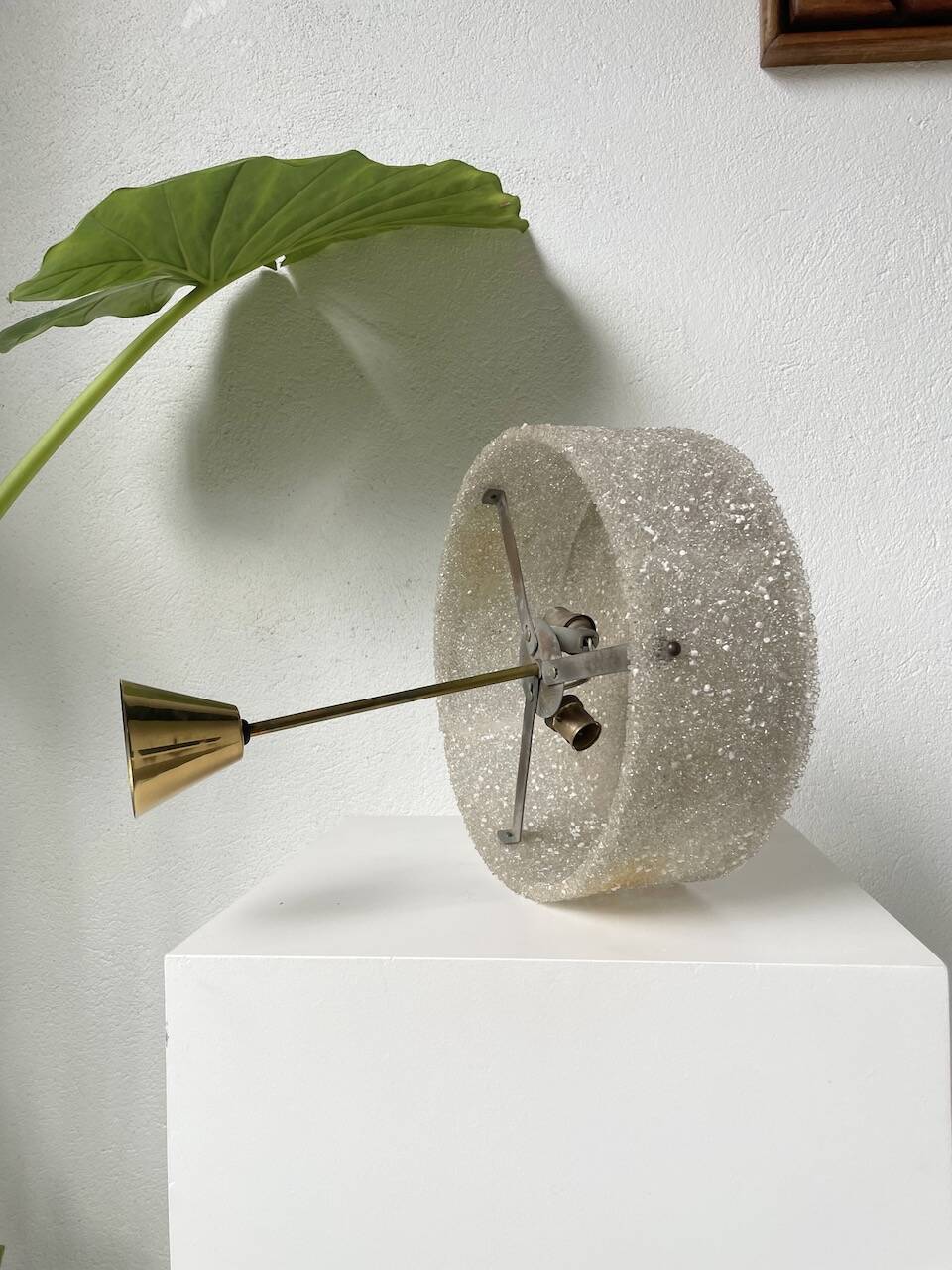 70s granite Perspex pendant light