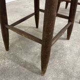 A pair of 1950s straw stools.