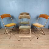 Set of 4 vintage folding chairs