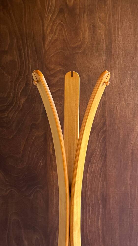 Porte-manteau en chêne à trois branches