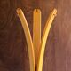 Three-pronged oak coat rack