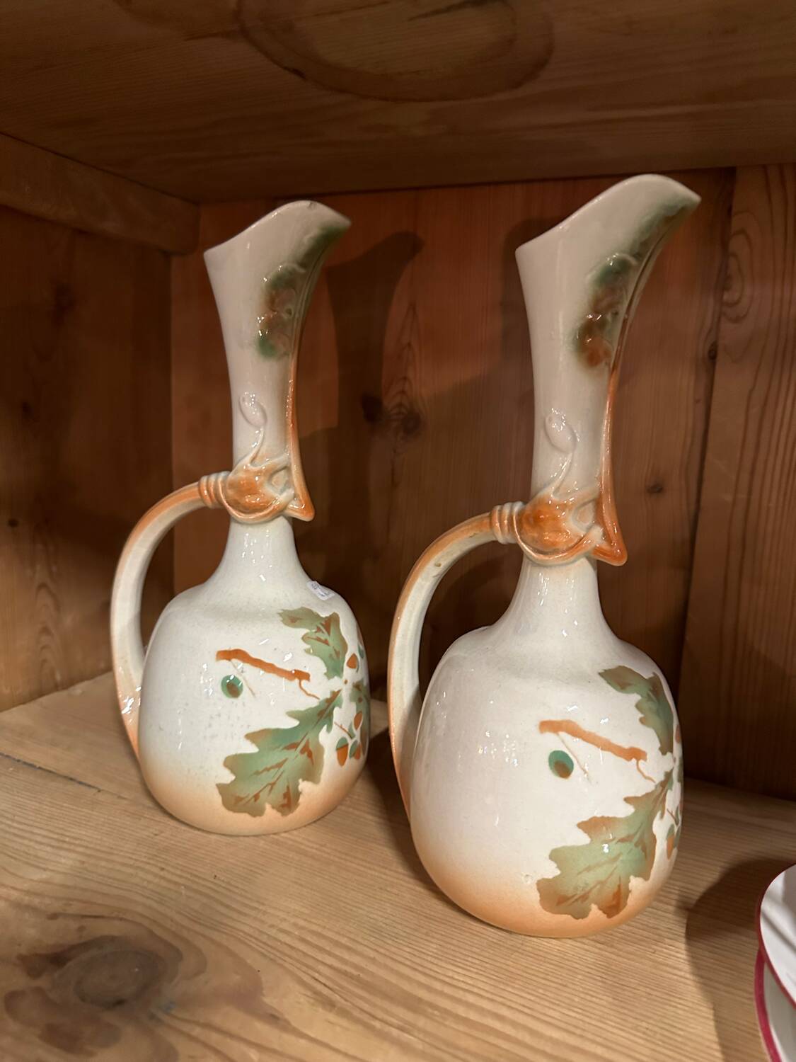 Pair of porcelain carafes