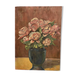 Still life with roses signed Bonnet XXth