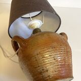 Vintage handmade pottery lamp