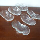 Lot de 6 ramequins en verre forme oblongue