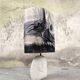 Lampe hibou vintage en pierre naturelle