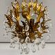 Antique chandelier with brass tassels, Banci design, Florence, Italy, 1950s