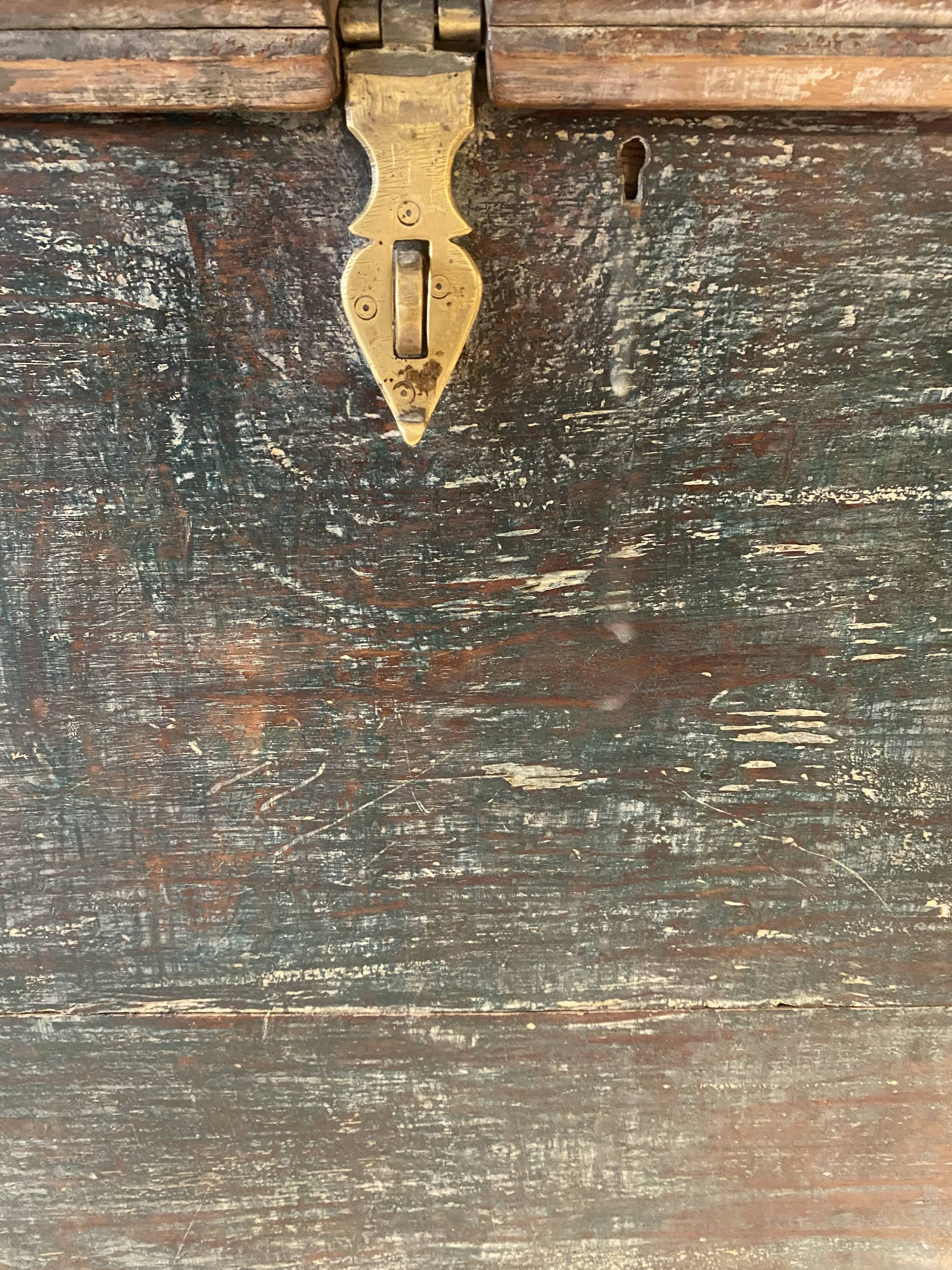 Old Indian wooden chest