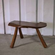 Tabouret brutaliste en chêne 1960’s