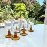 Set of 6 vintage port glasses