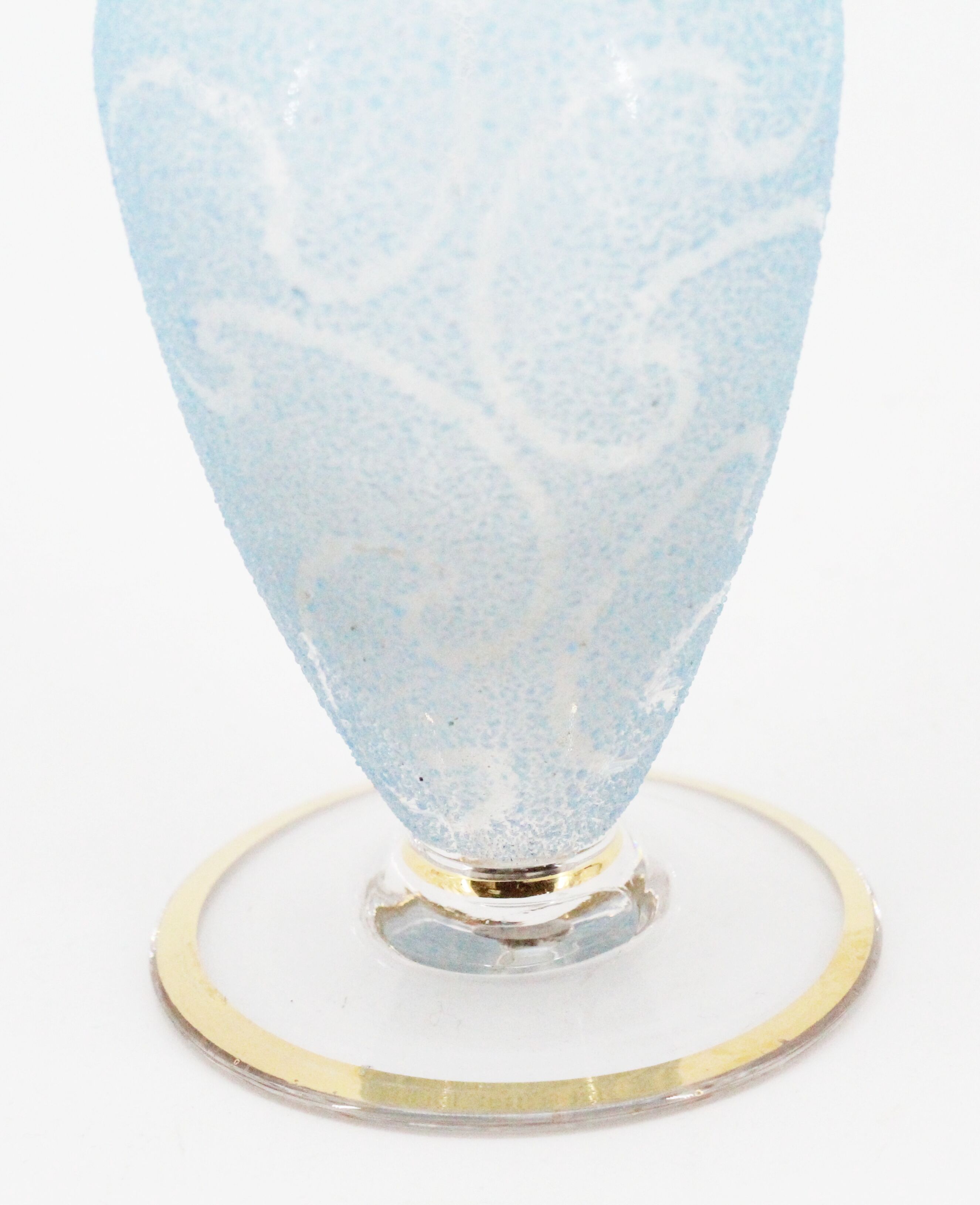 old blue glass vase