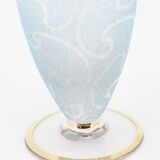 Vase en verre bleu