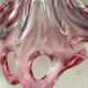 Pink blown glass fruit cup