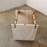 Square travertine coffee table