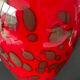 Vase Murano vintage rouge avec paillettes d or