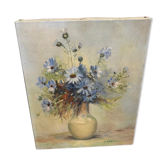 Huile sur toile bouquet de fleurs