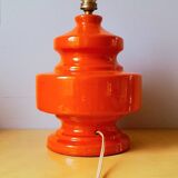 Orange ceramic lamp base 1970