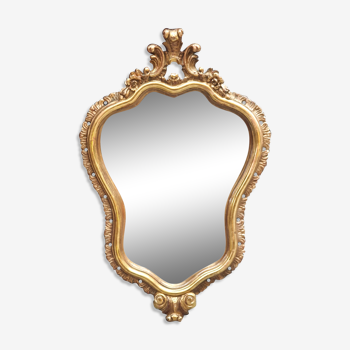 Classic mirror Louis XV gilded wood 80 cm