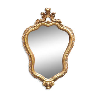 Classic mirror Louis XV gilded wood 80 cm