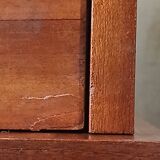 Sideboard with compass feet in wood and formica