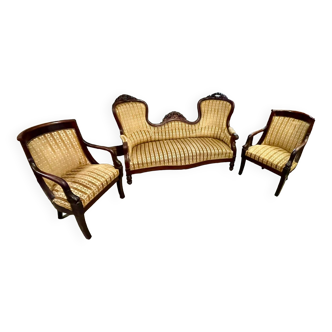 Napoleon III armchair and sofa set