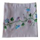 Nappe ancienne coton rose fleurs multicolores brodées