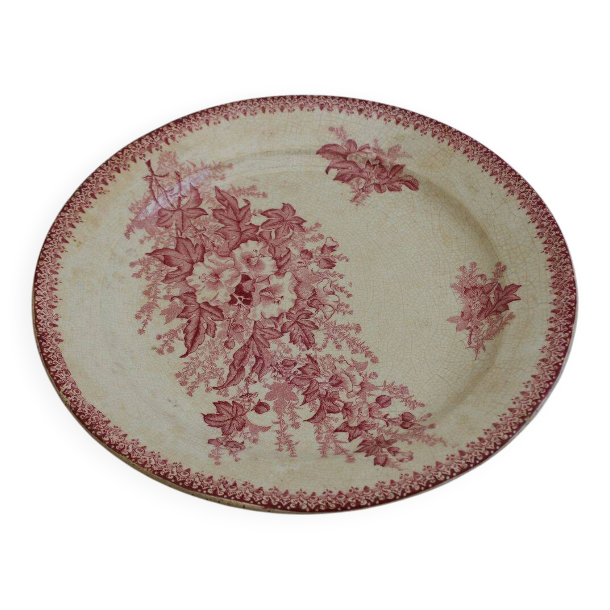 Ancien plat de service en céramique