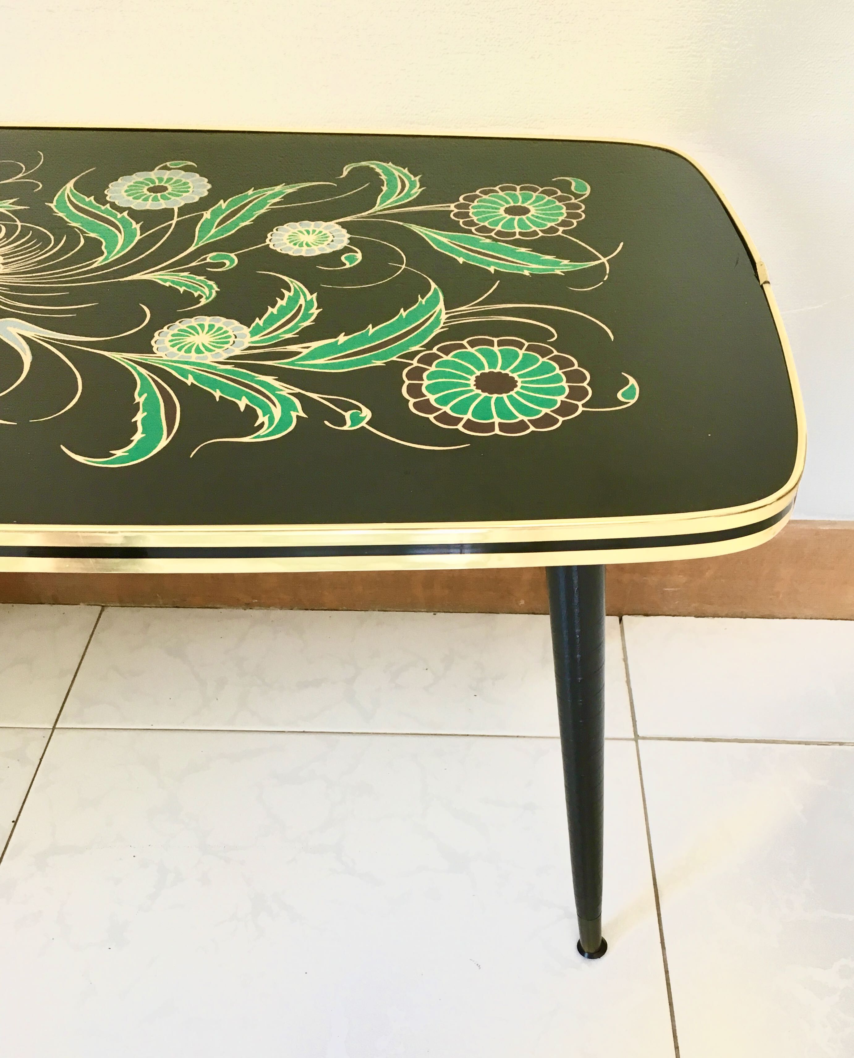 Stylized deco vintage coffee table