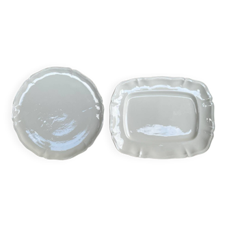 Two presentation plates from Sarreguemines.