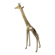 African giraffe figurine in polished brass. high 20 cm