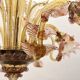 Venetian Pink Amber Murano Glass Chandelier 1960’s