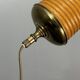 Lampadaire italien réglable en rotin cannelé, bambou et laiton, années 1970