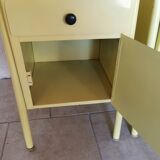 Pair of boarding school bedside tables